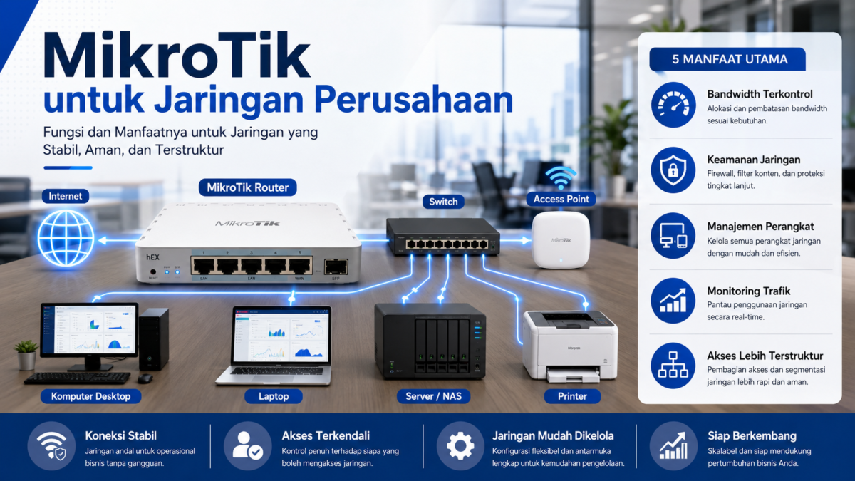 Manfaat MikroTik untuk jaringan perusahaan