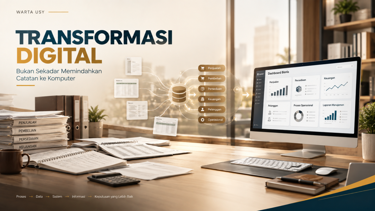 Transformasi digital perusahaan dari proses manual dan data terpisah menuju sistem bisnis yang terintegrasi