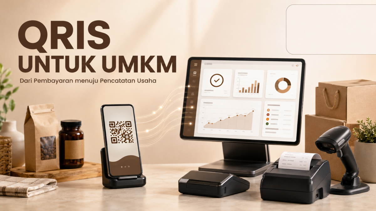 QRIS untuk UMKM terhubung dengan pencatatan transaksi dan dashboard usaha